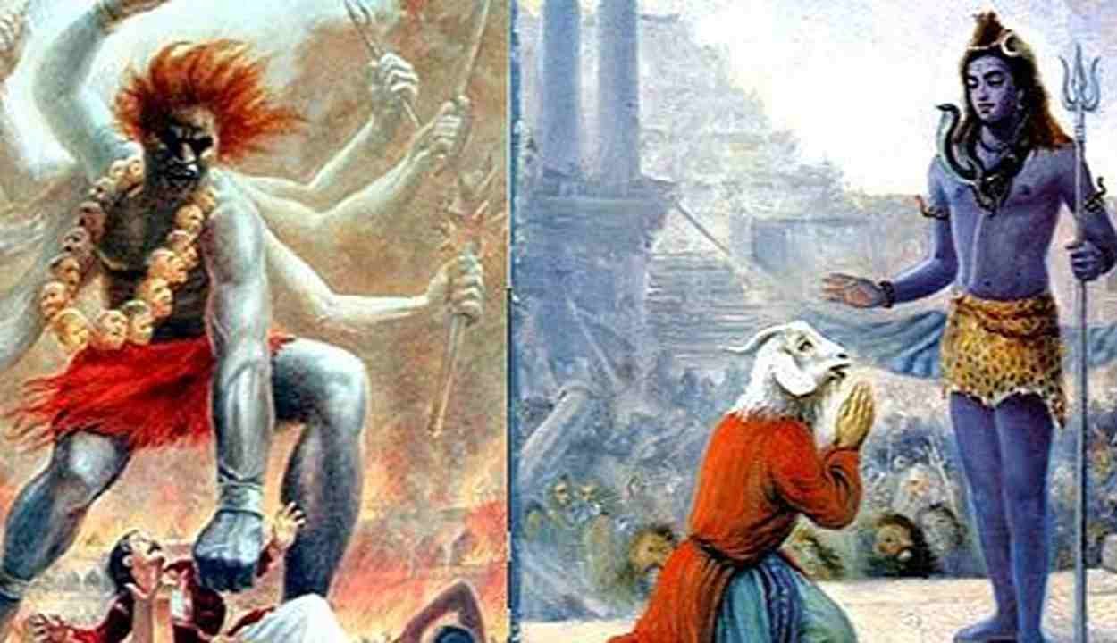 Lord shiva beheaded king daksha